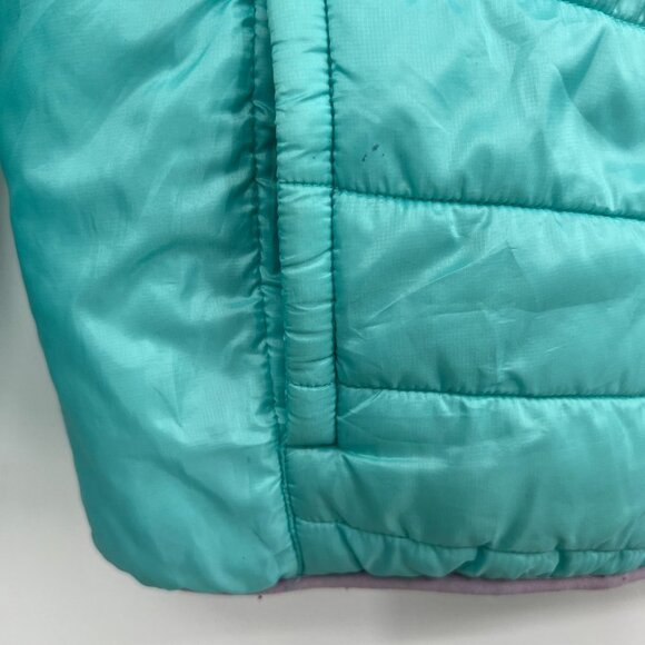 Eddie Bauer Coat Jacket Reversible Puffer Teddy Bear Girls size Large 14 16 Blue - Picture 5 of 16